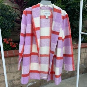 NWOT Rachel Zoe Plaid Coat Size M